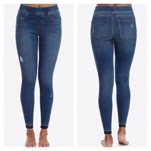 Spanx High Rise Distressed Ankle Skinny Jean Leggings Jeggings - M